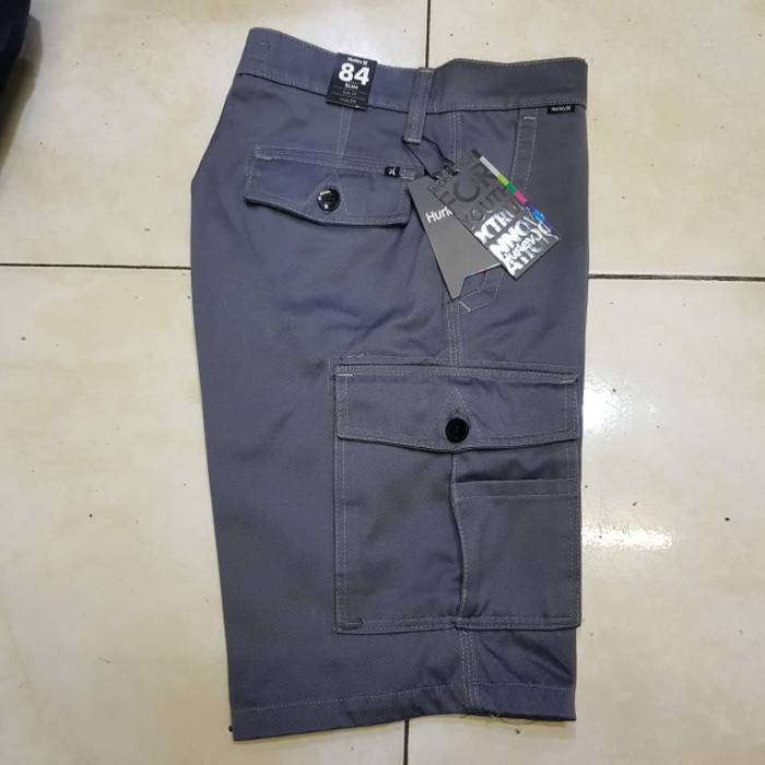 NEW FB CELANA CHINOS PENDEK CARGO HURLEY ORIGINAL SURF SKATE - HURLEY ABU2