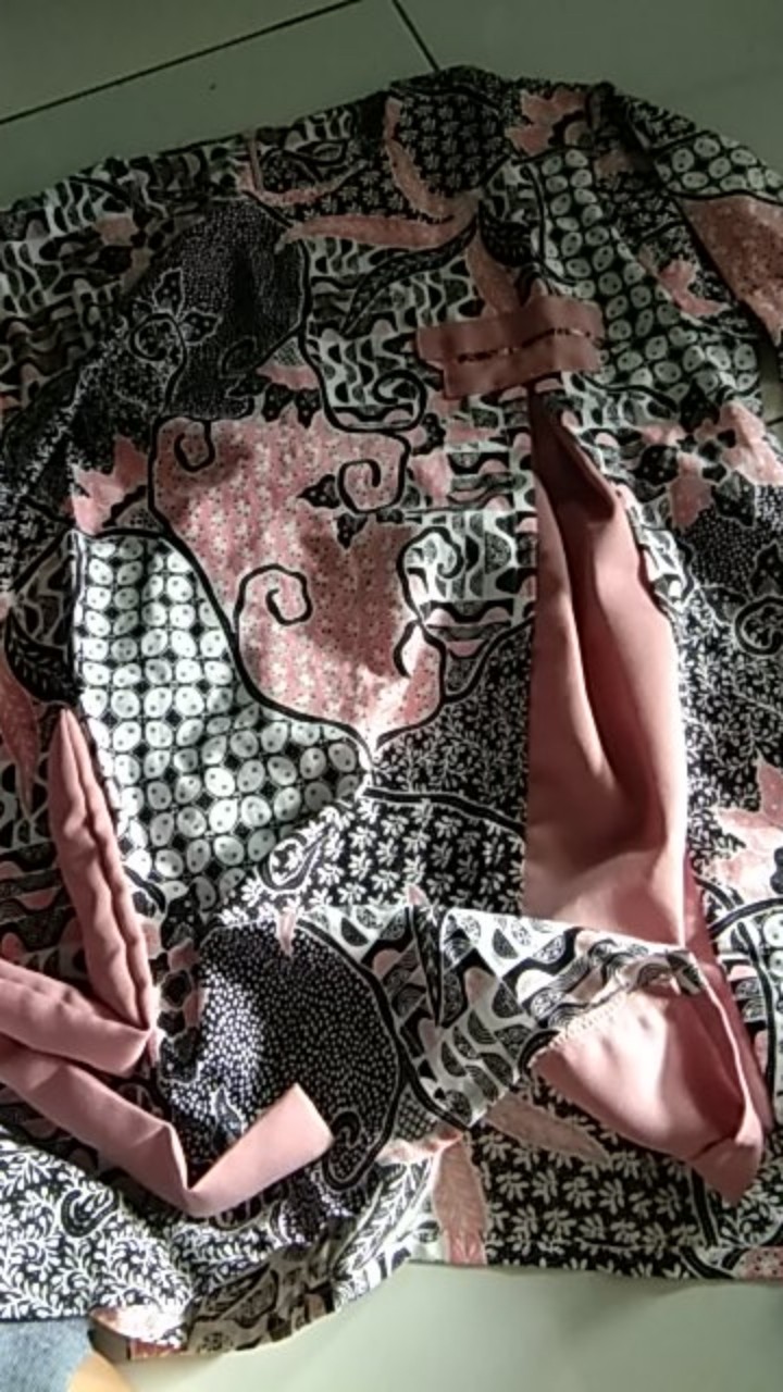 Tey-17 Batik Wanita Asj Sa Hrb026 Kenongo Kemeja Tosca Pendek