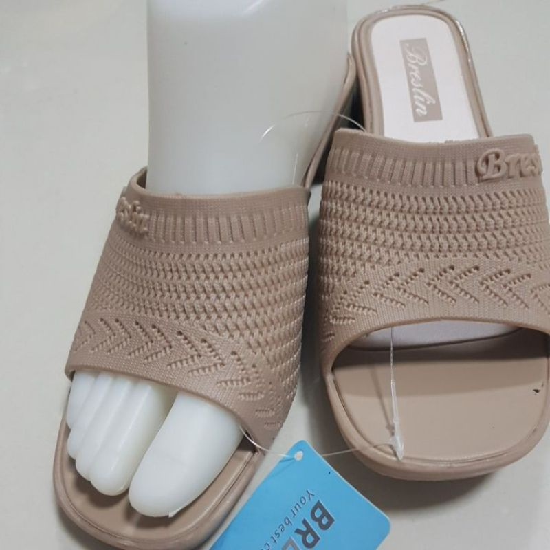 Sandal Selop Wedges jelly 3099 polos-Moca