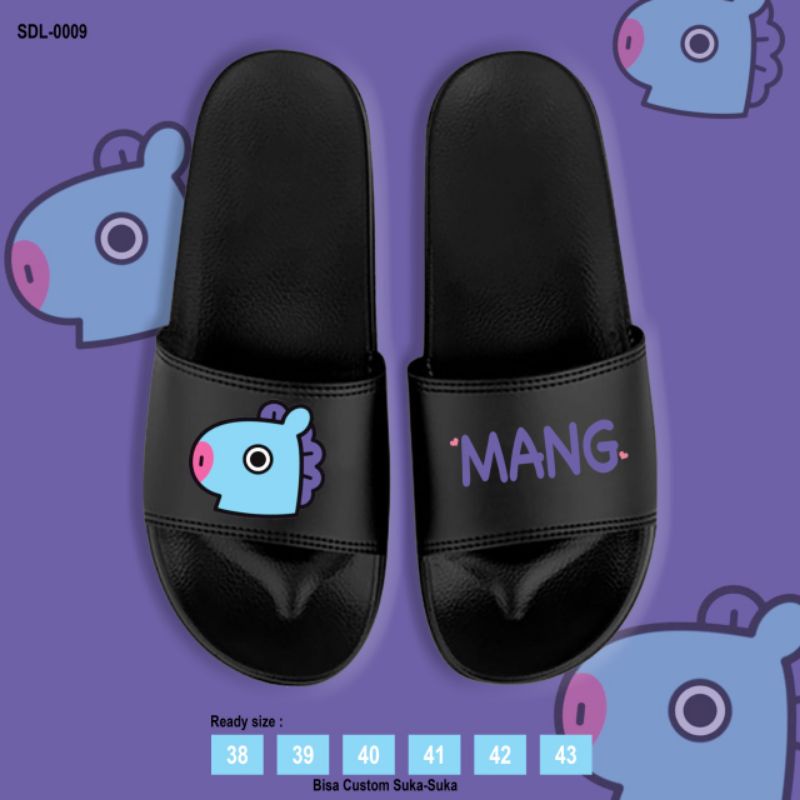 SENDAL SLOP BT21/SLIPPER BT21 COOKY/TATA/CHIMMY/RJ/KOYA/MANG/SHOOKY