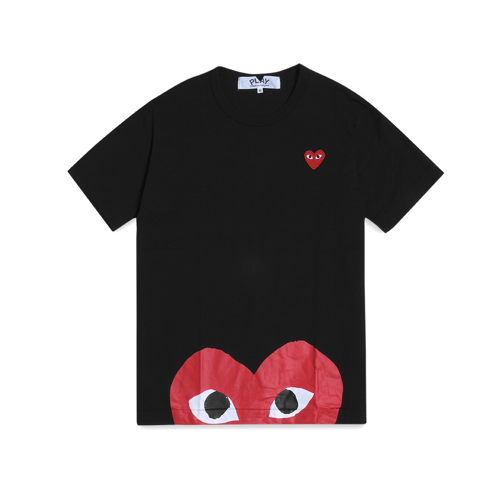 CDG Play Bottom Half Heart T-Shirt Black