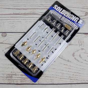 SATU SET ALAT SOLDER SENI KAYU ALAT BAKAR KAYU Dusco.E Kit Solder Alat Ukir Kayu Wood Pyrography 60W 40 Set - A60