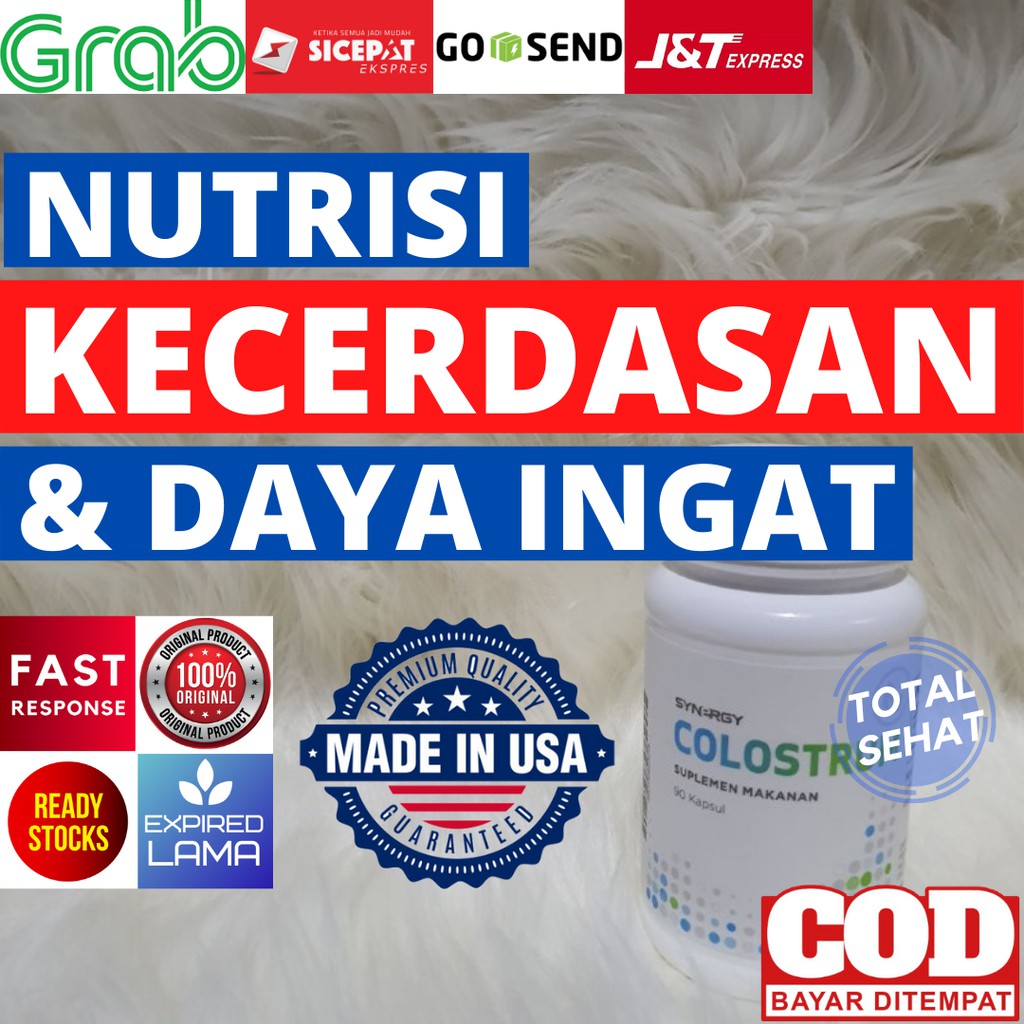 [ Bisa COD ] Original 100% USA - Obat Herbal Suplemen Vitamin Anak Cerdas, Daya Ingat Kuat Colostrum