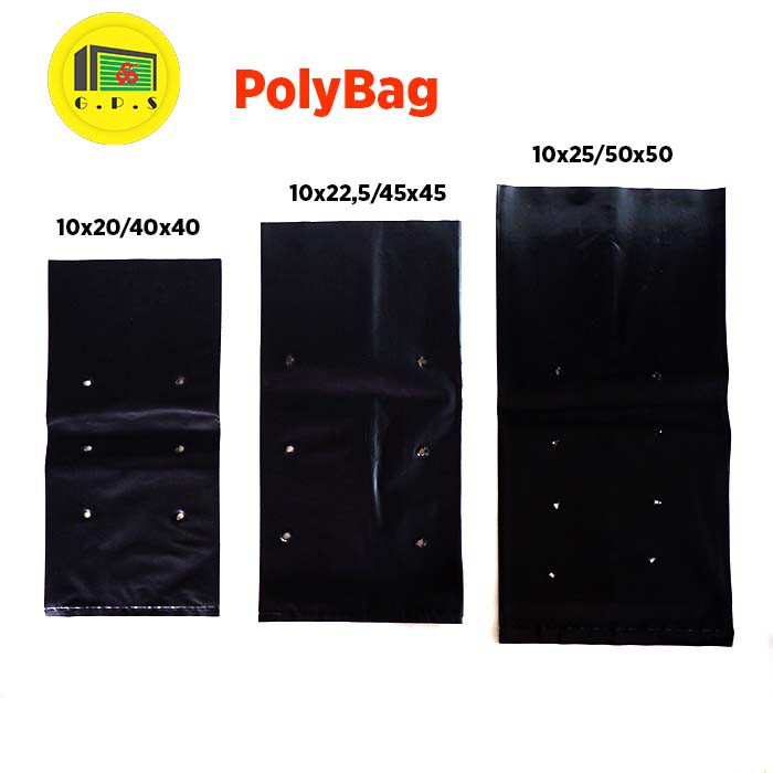 PLASTIK POLYBAG TANAMAN  40x40 cm