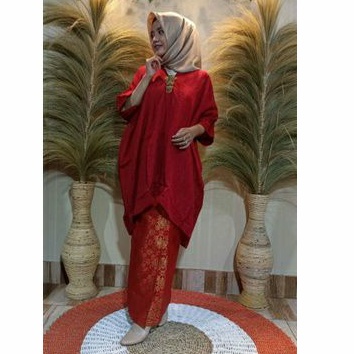 Tunik Aruna Viskos Sutera dan Rok Songket