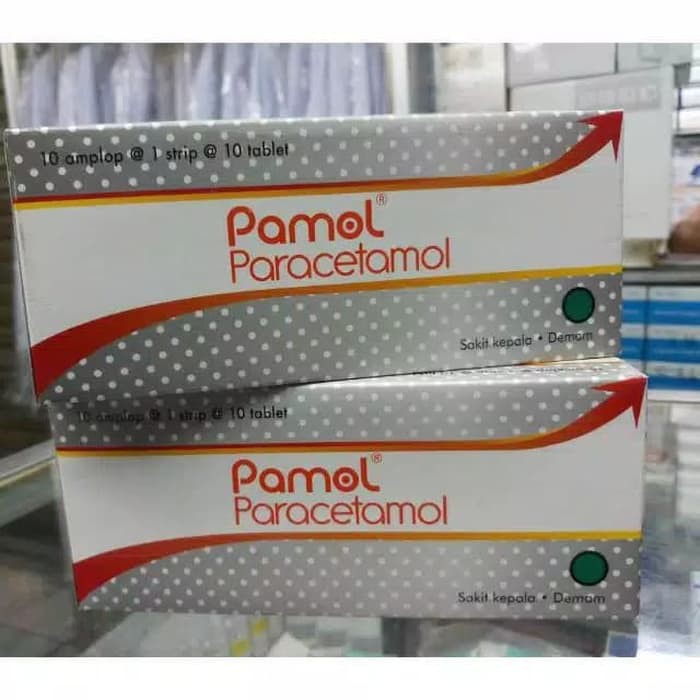 Pamol Tablet 500MG Paracetamol Obat Panas Nyeri Per Strip