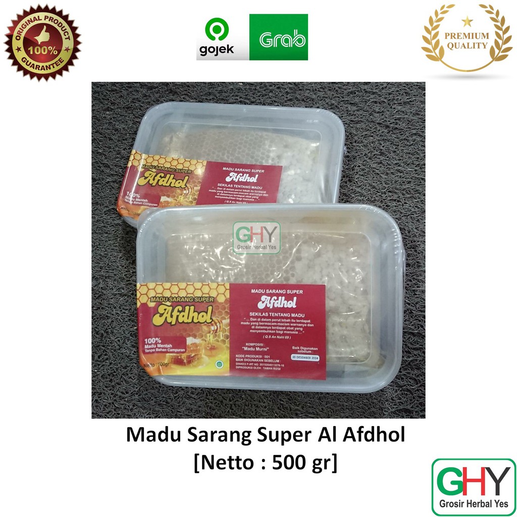 

Madu Sarang Super Al Afdhol 500 gr Madu Murni Tanpa Bahan Campuran