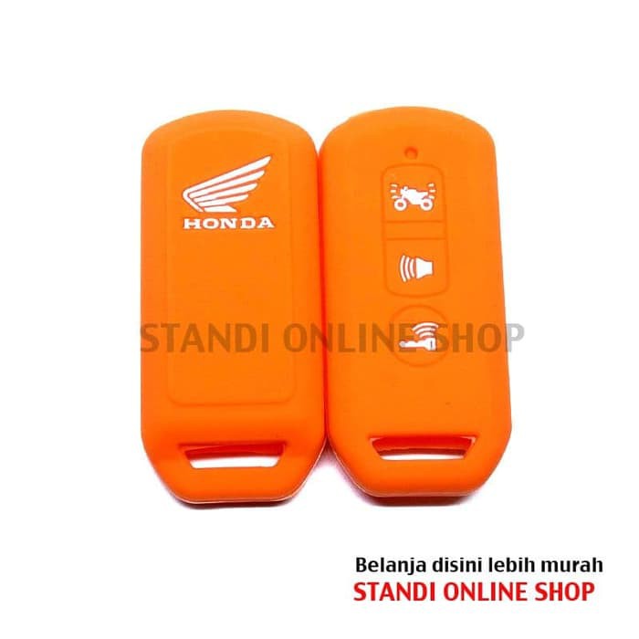 Kondom Remote Silikon Cover Honda All New PCX LED Lokal 2018 Orange