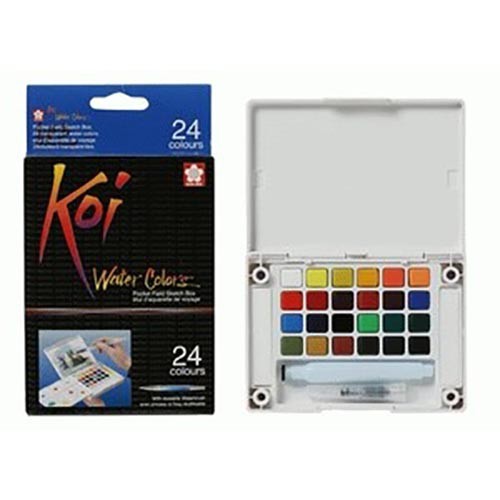 

Sakura Koi Watercolors 24 Color Sketch Pocket Box Set Watercolor Water Cat Air