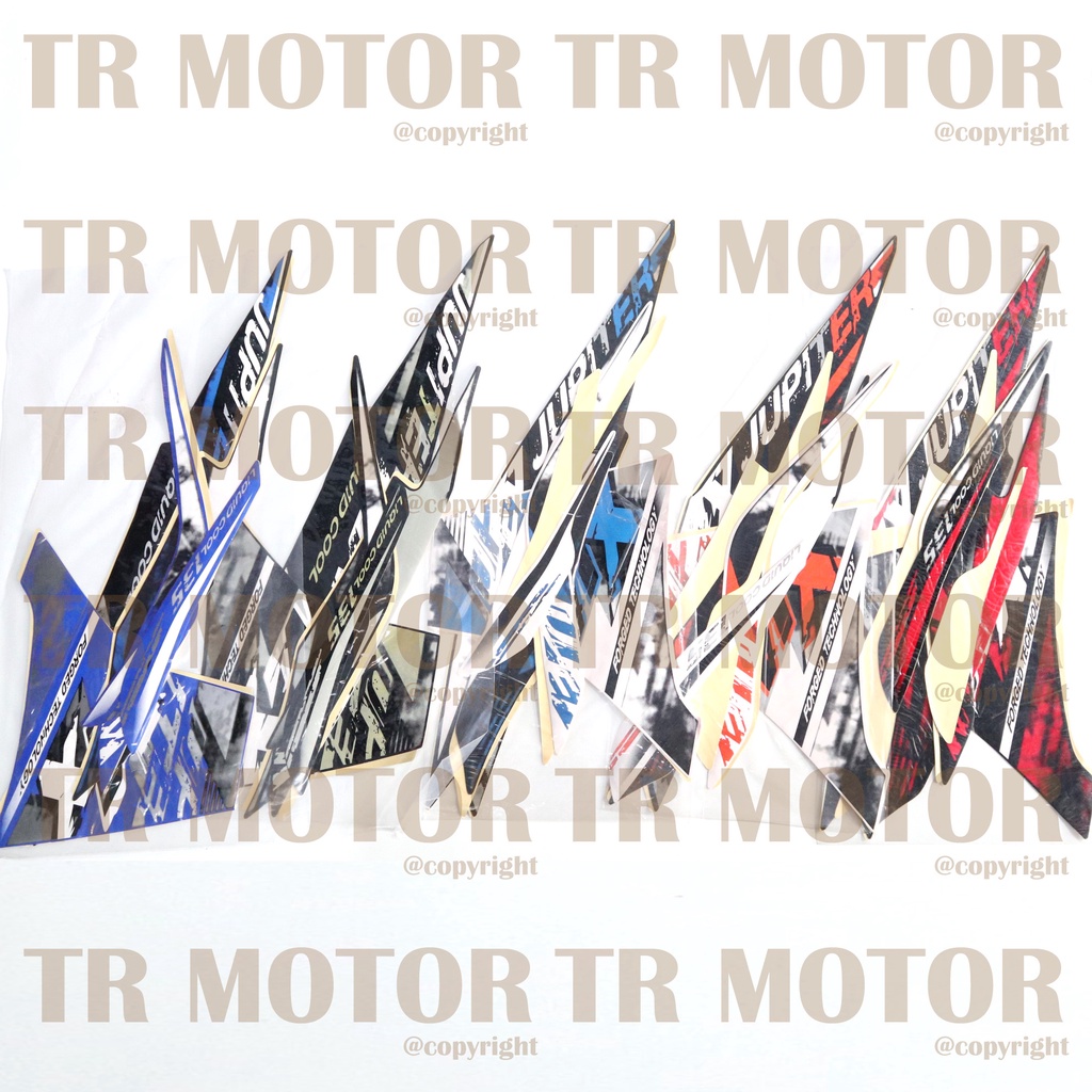Stiker Motor Jupiter MX 135 2014 Sticker Striping Lis Full Set Motor