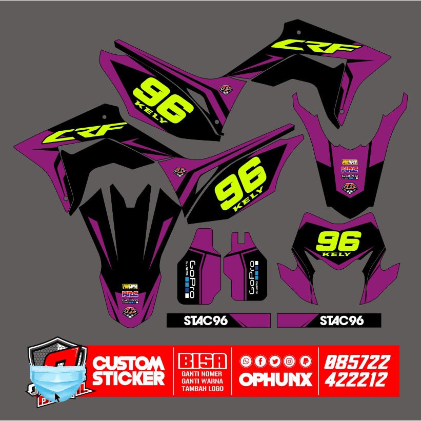 Stiker DECAL CUSTOM CRF 150 L Honda CRF Sticker (2)