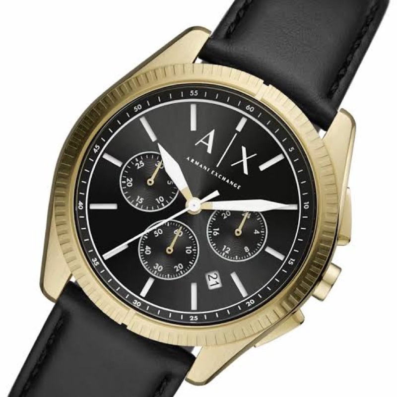 Armani Exchange Giacomo Chronograph Black Leather AX2854 100% Original