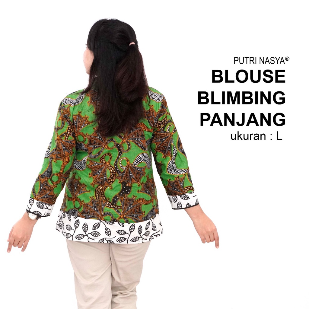 Atasan Batik Blouse Big Size Wanita Jumbo LD 140 Model Blus Jumbo Seragam Kerja Kantor Batik L-XL-2L-3L-4L-5L-6L-7L / Pakaian Batik Model Big Kekinian Trendy Busana Modern