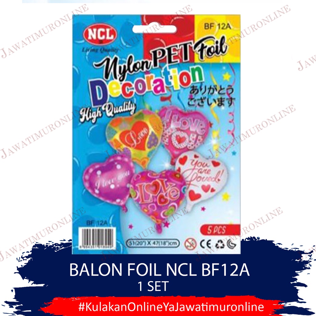 Balon Foil Set Motif Hati BF12A 2397 cm