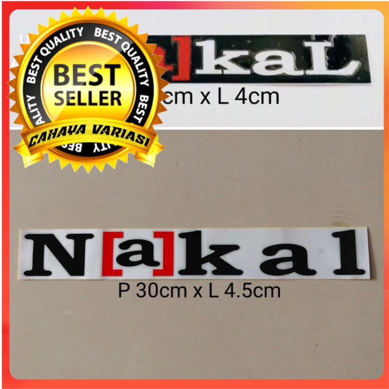 

stiker cutting NAKAL hitam 4cm x 30cm kualitas terbaik