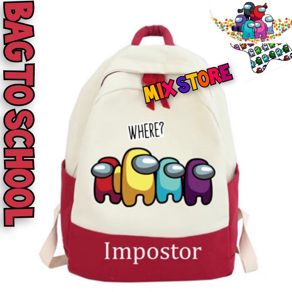 Tas Anak Perempuan Terbaru Ransel Anak Keren AMONG US Tas Sekolah Anak PAUD TK SD 1234 Tas anak Wani