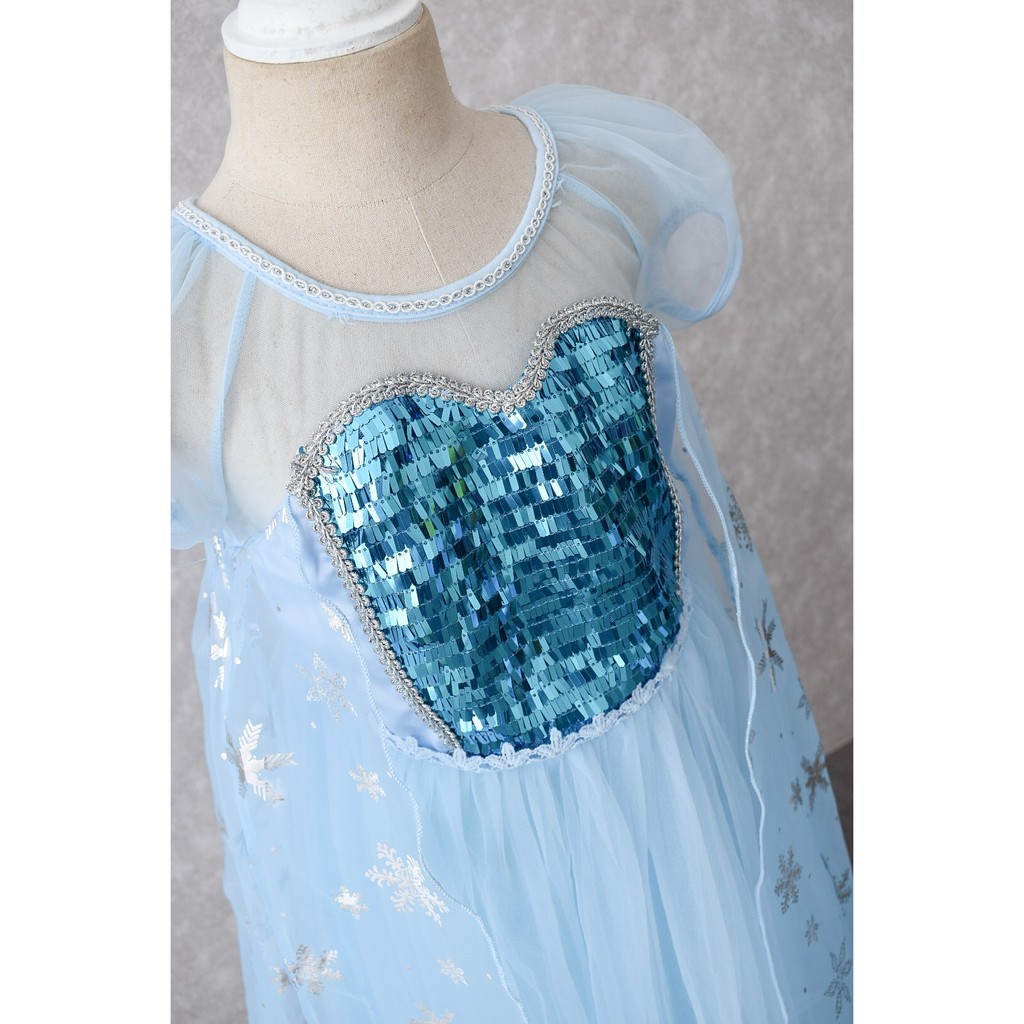 Kiara Dress Anak Perempuan Karakter Frozen Lace Organdi Elegan (BX28)