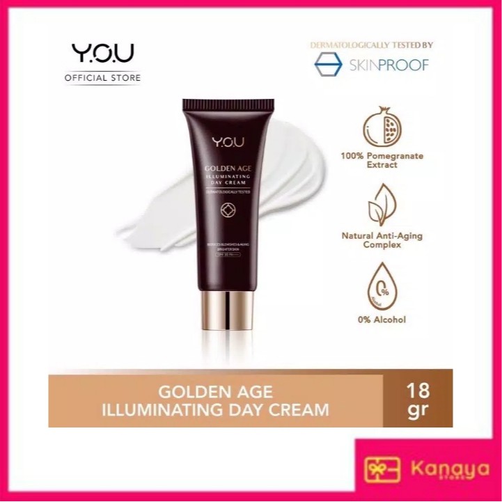 (BISA COD) YOU Golden Age Illuminating Day Cream 18gr