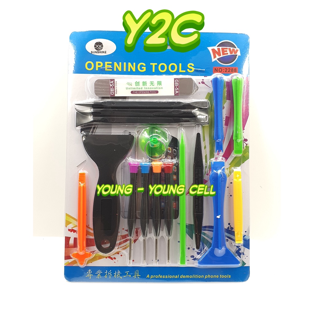 OPENING TOOLS 2288 + OBENG + PINSET / ALAT BUKA LCD TOUCHSCREEN TASKRIN TC / ALAT SERVIS HP TERLENGKAP LENGKAP MURAH TERMURAH