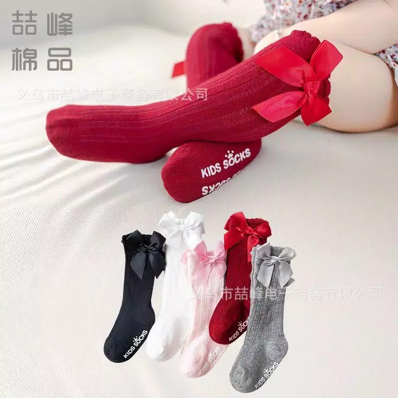 LittleAaron BRIELLE PITA Kaos Kaki Bayi Anak Perempuan Import Bahan Berkualitas 1-3 tahun panjang selutut