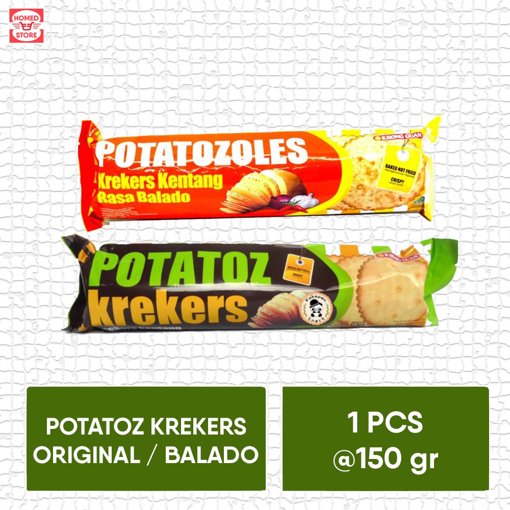 

Khong Guan Potatoz Krekers - Krekers Kentang - Original / Balado 1 Pcs 150 gr