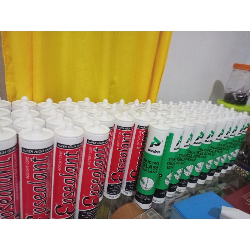 Lem kaca/Lem aquarium/Lem silent Epsealant Silicone & Pedro sealant clear, white