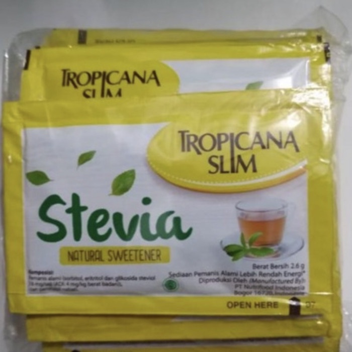 

Krimer- Tropicana Slim Stevia Sweetener 100 Sacet -Krimer.