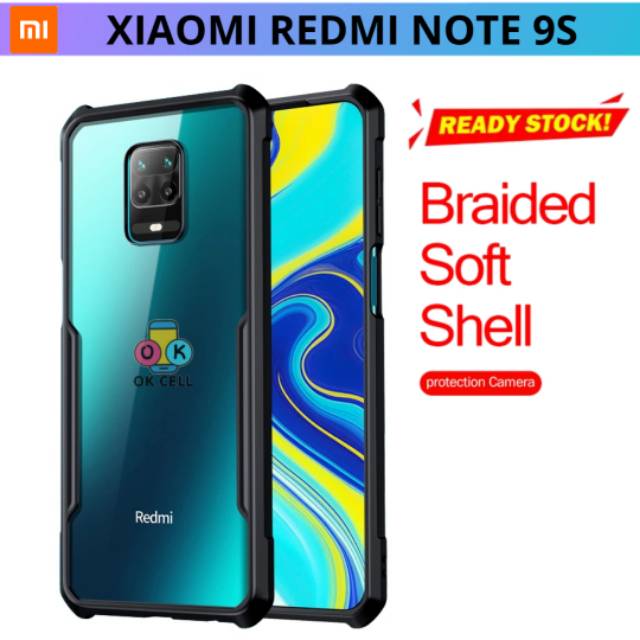 Case Xiaomi Redmi Note 9s Softcase Shock Proof -Hardcase Redmi Note 9 s Armor Shockproof Transparan