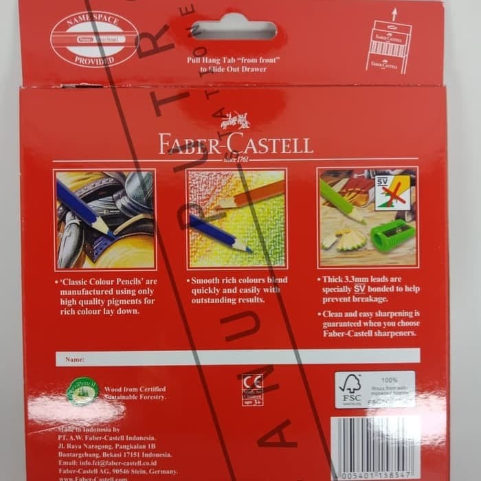 

WARNAPENSIL- PENSIL WARNA FABER 24 CLASSIC -PENSIL WARNA