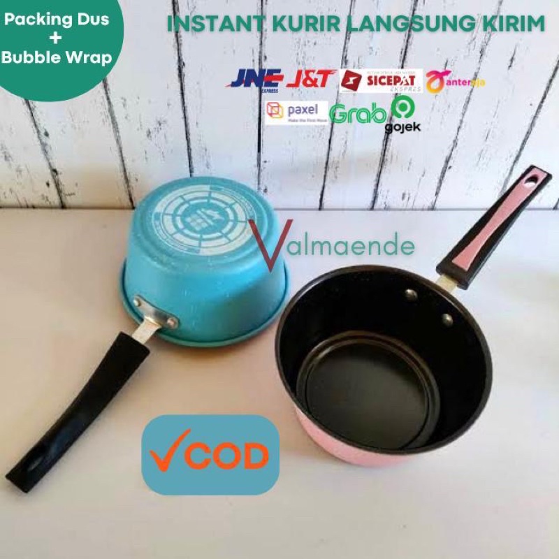 Panci Enamel Anti Lengket GSF 4022 Free Packing Bubble Wrap Penutup Kaca Teflon Steamer Panci Susu Panci Kuah