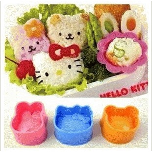 Cetakan Nasi / Rice Mold / Bento Tools 3 in 1 (1 set isi 3 : Hello Kitty + Bear + Bunny) reseller dropship barang unik china