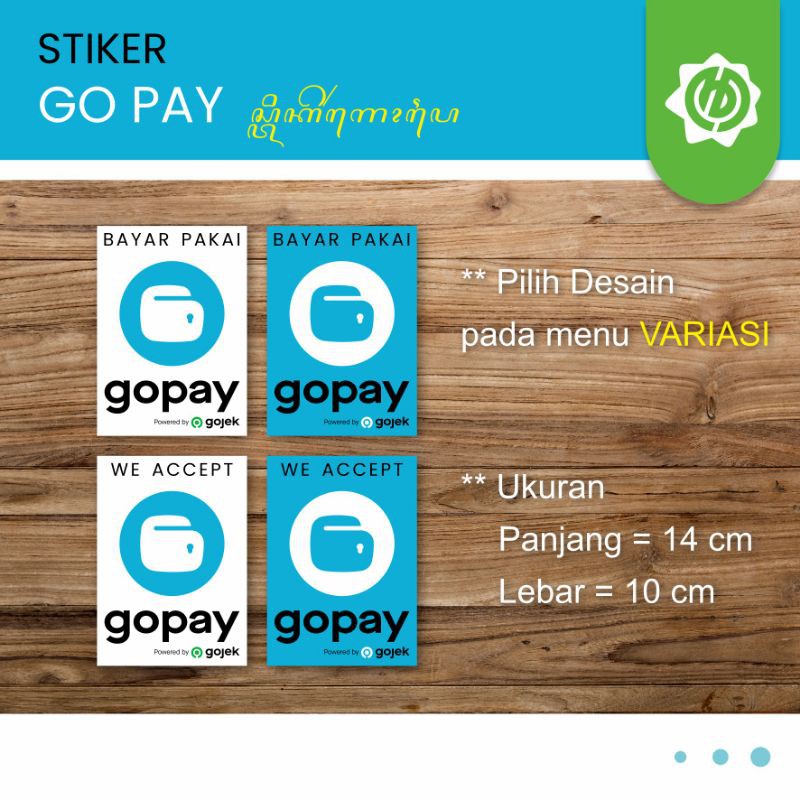 

Stiker label GoPay ukuran 14x10cm