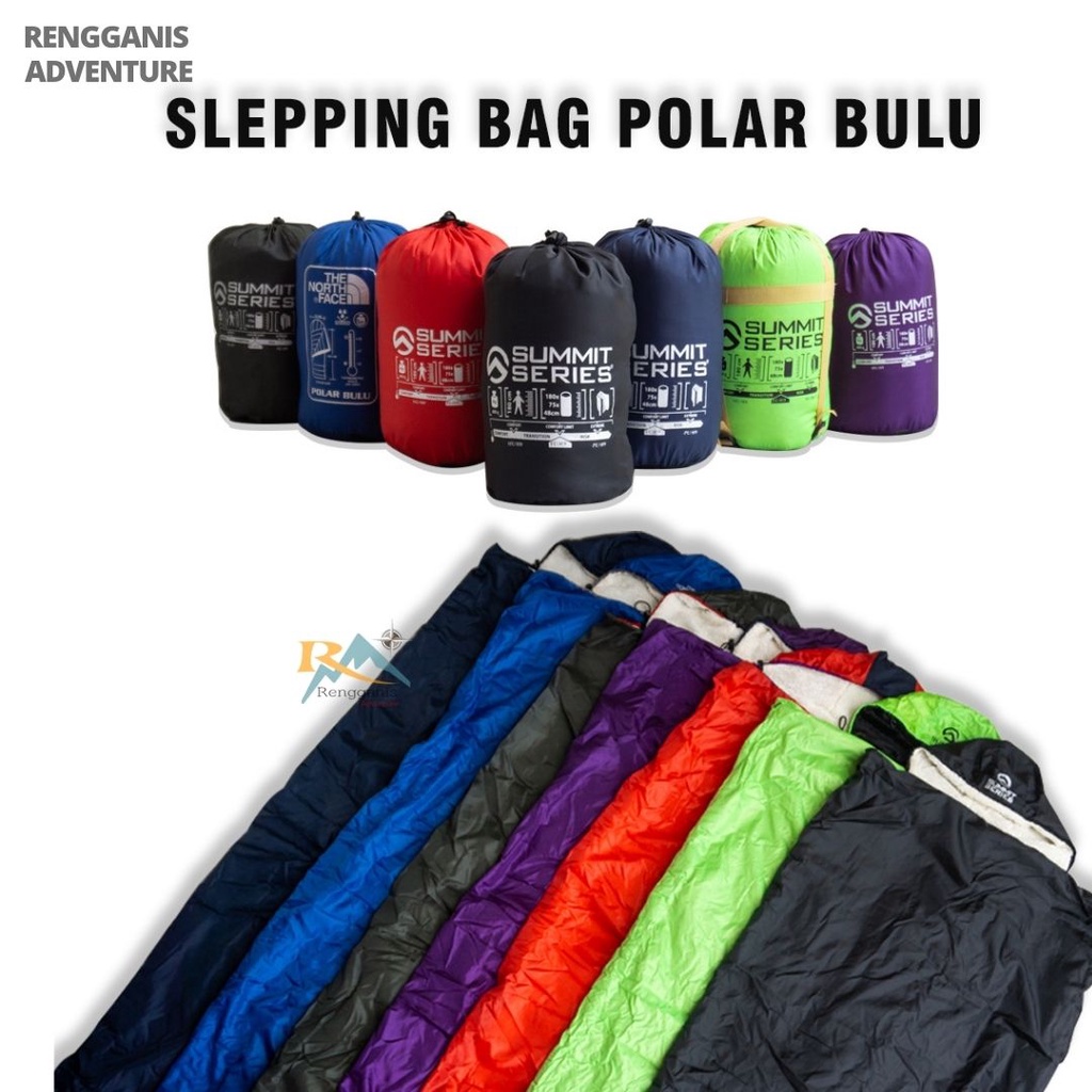 Sleeping Bag Polar Bulu Kantong Tidur Camping SUMMIT SERIES Tebal Hangat Lembut