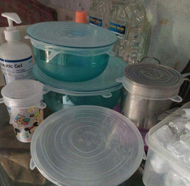 Food Cover 6 In 1 / Cover Penutup Serbaguna / Stretch Silicon Lids Murah