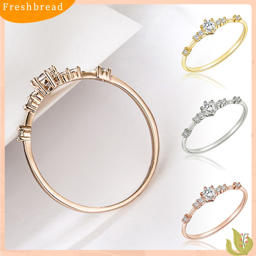 [TERLARIS]Women Fashion Plating Rhinestone Inlaid Finger Ring Party Jewelry Wedding Gift