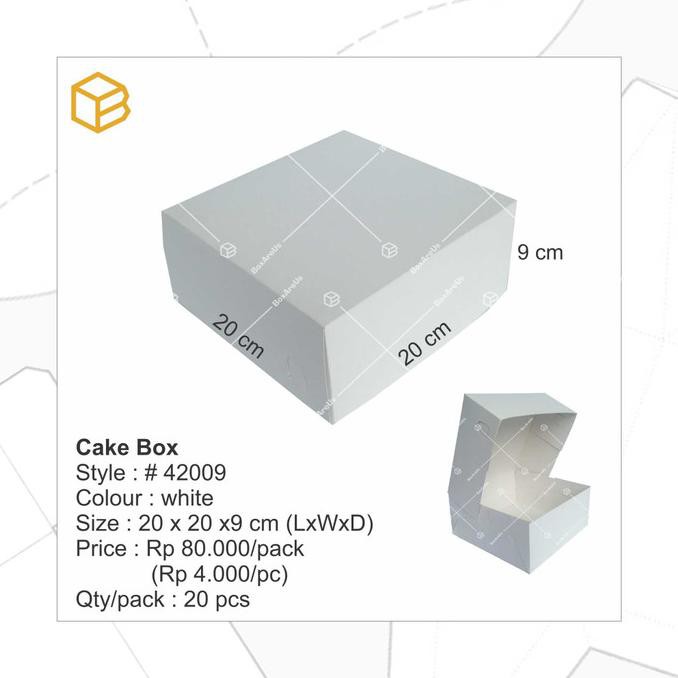 

Monggo] Dus Kue, Box Kue, Cake Box, Gift Box, Kado, Souvenir - # 42009-W