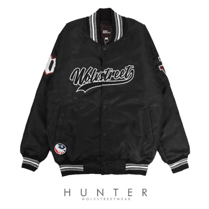 WOLV VARSITY JACKET  / STARTER JACKET / JAKET VARSITY HUNTER / JAKET BASEBALL