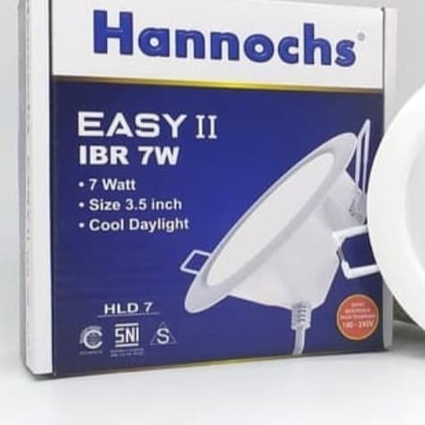lampu led panel / downlight hannochs easy 7watt bulat 3,5inch