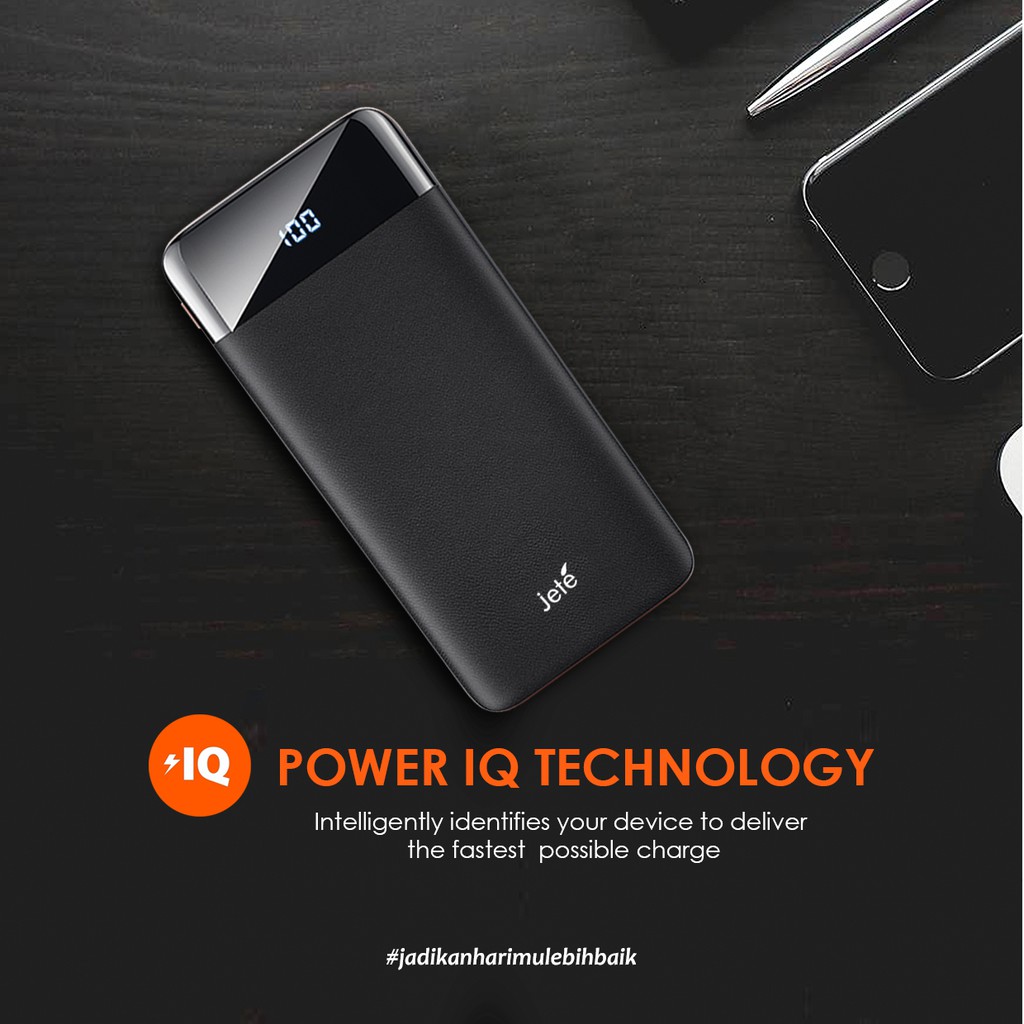 Powerbank 13000 MaH Fast Charging  JETE Solitaire - Garansi Resmi  2 Tahun