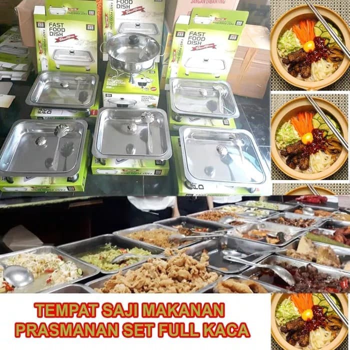 READY - TEMPAT SET PRASMANAN SAJI FULL KACA 555