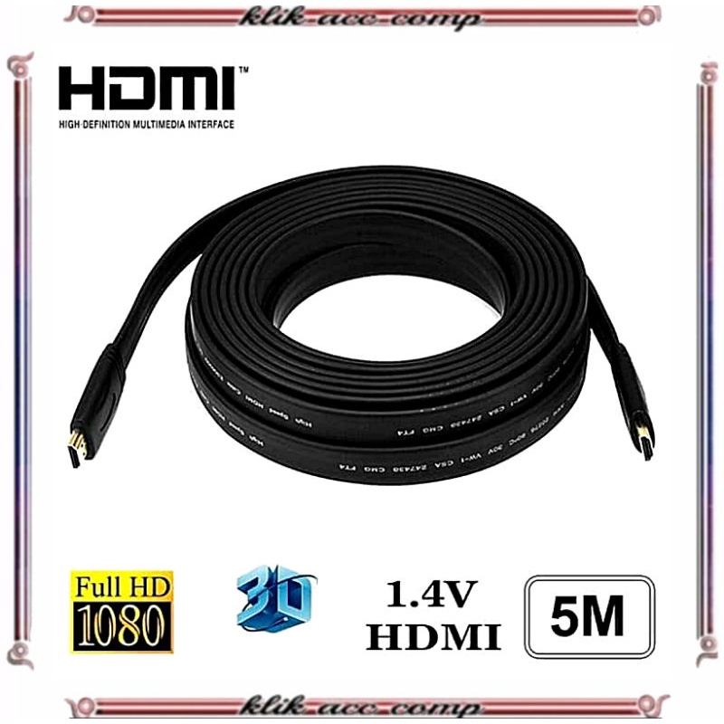 kabel hdmi flat 5meter / hdmi 5 meter