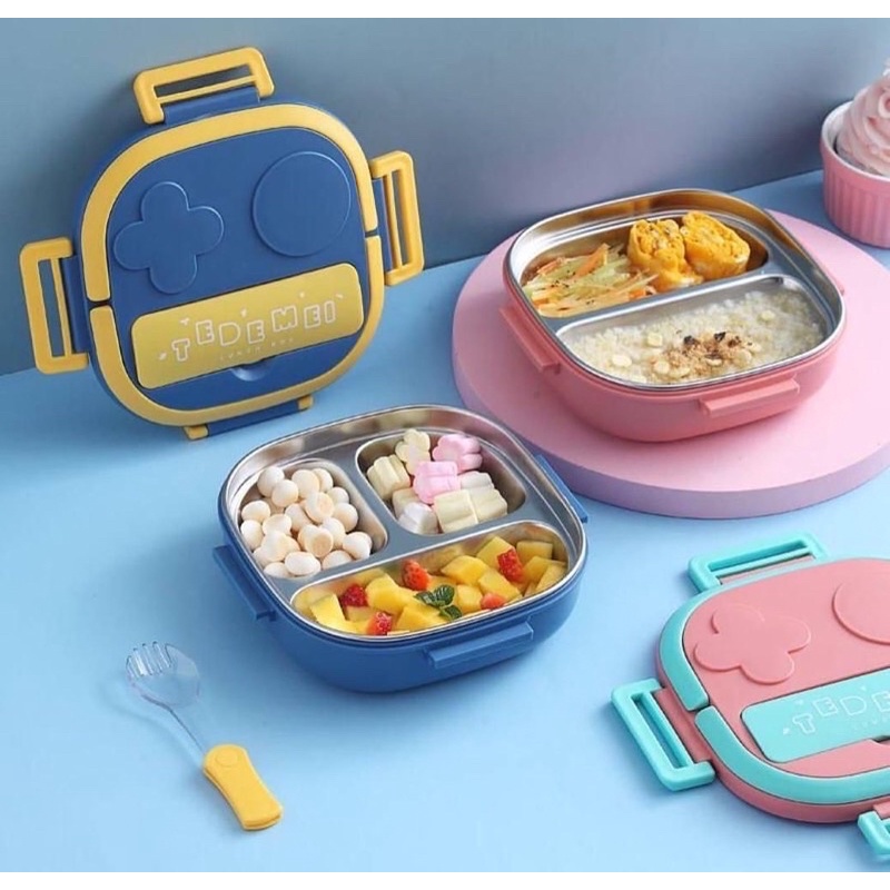 TEDEMEI LUNCH BOX STAINLESS 3 SEKAT