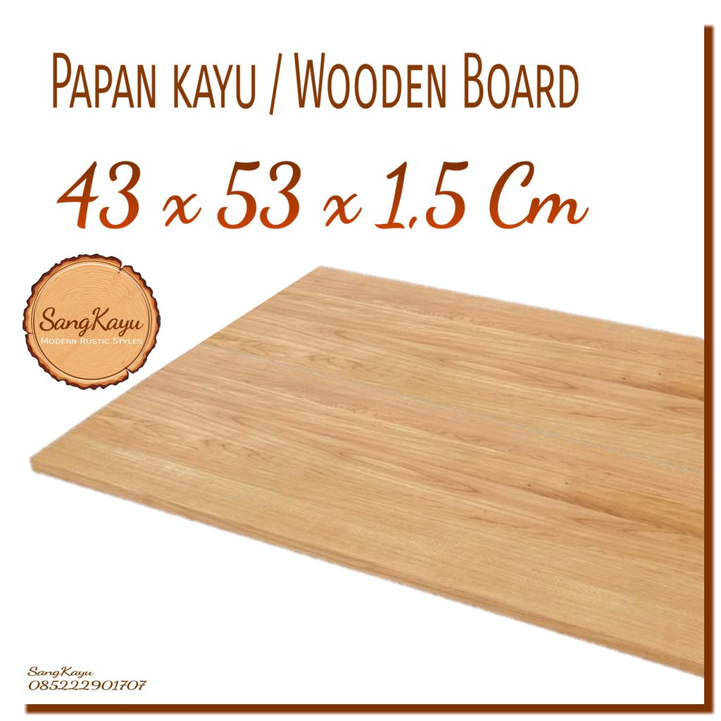 Wooden board 43x53x,1,5 papan kayu nampan Talenan kayu alas kayu tray