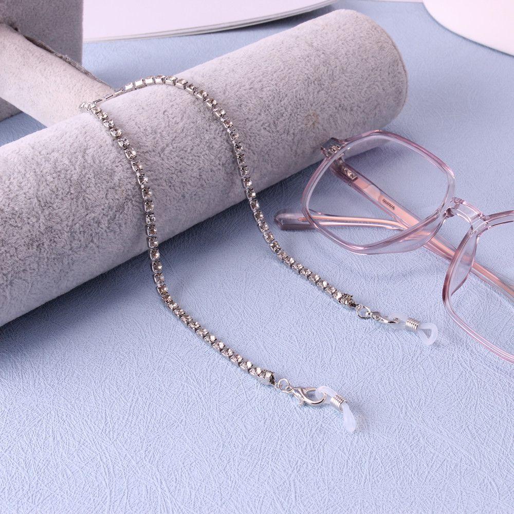 Lily Rantai Kacamata Wanita Kalung Rhinestones Eyeglasses Cord Holder