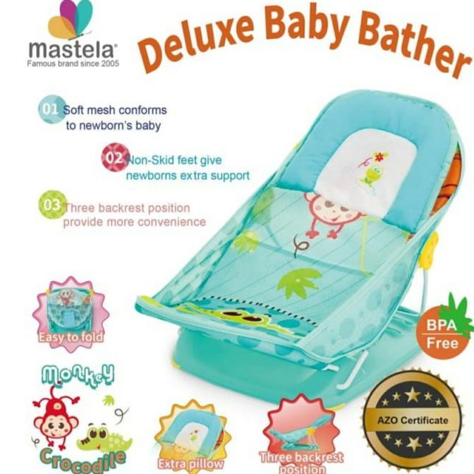 Mastela Deluxe Baby Bather Biru /Bouncer Tempat Mandi Bayi
