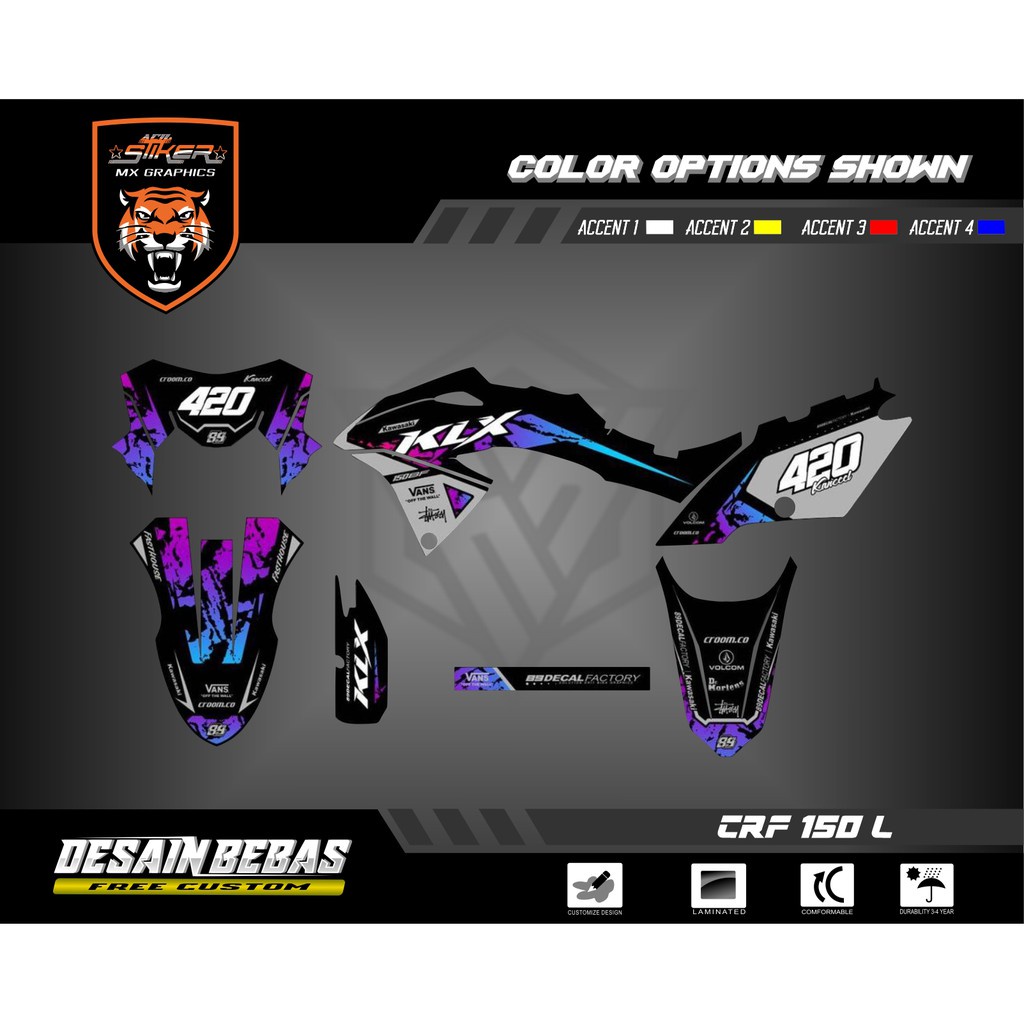 STIKER VARIASI KLX BF/KLX G DECAL KLX FULL BODY