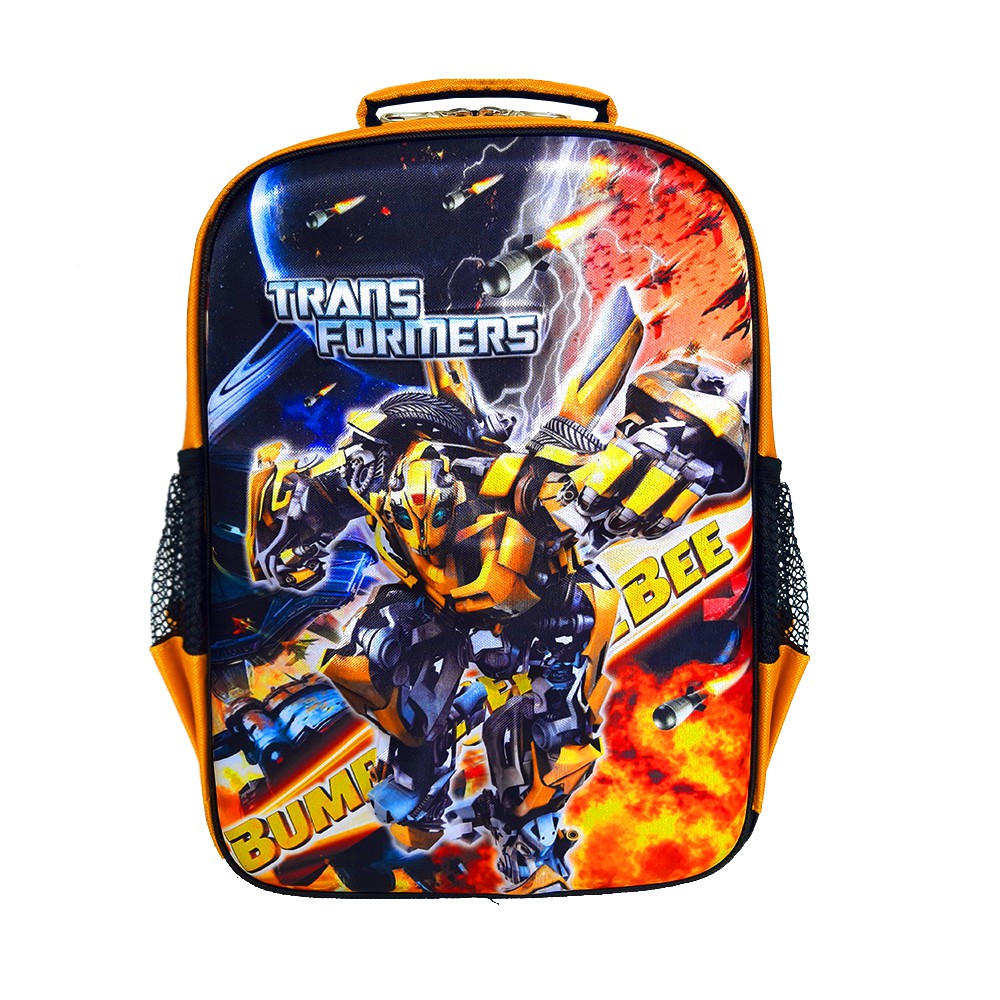 Tas Sekolah Anak Laki Transformers Bumblebee Gambar Timbul - Tas Anak Karakter Spiderman Premium