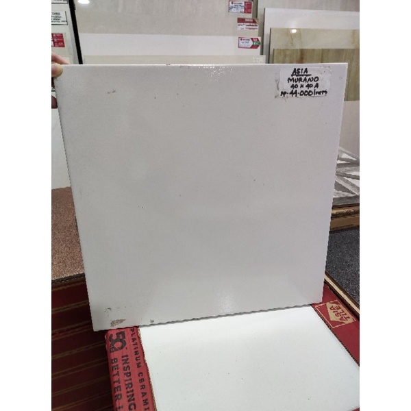 keramik lantai Asia Murano putih 40x40 kw1