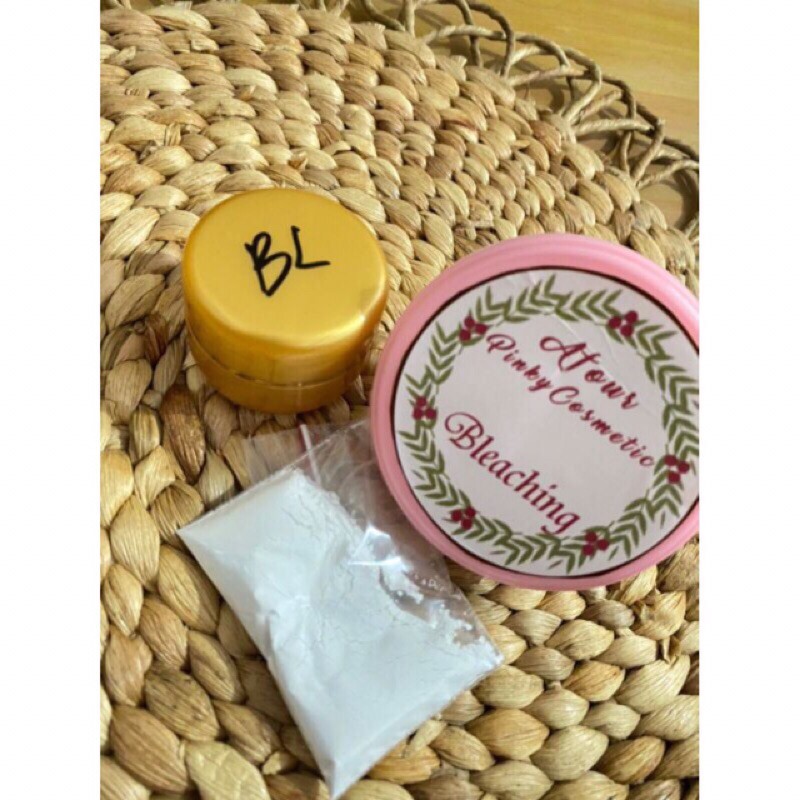PAKET BLEACING, Bleaching plus bubuk pemutih instan, pemutih badan, AfourPinkyCosmetic