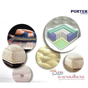 Promo Kasur Porter Spring Bed VALIANT White Bonnel Spring FULLSET 160x200 Limited